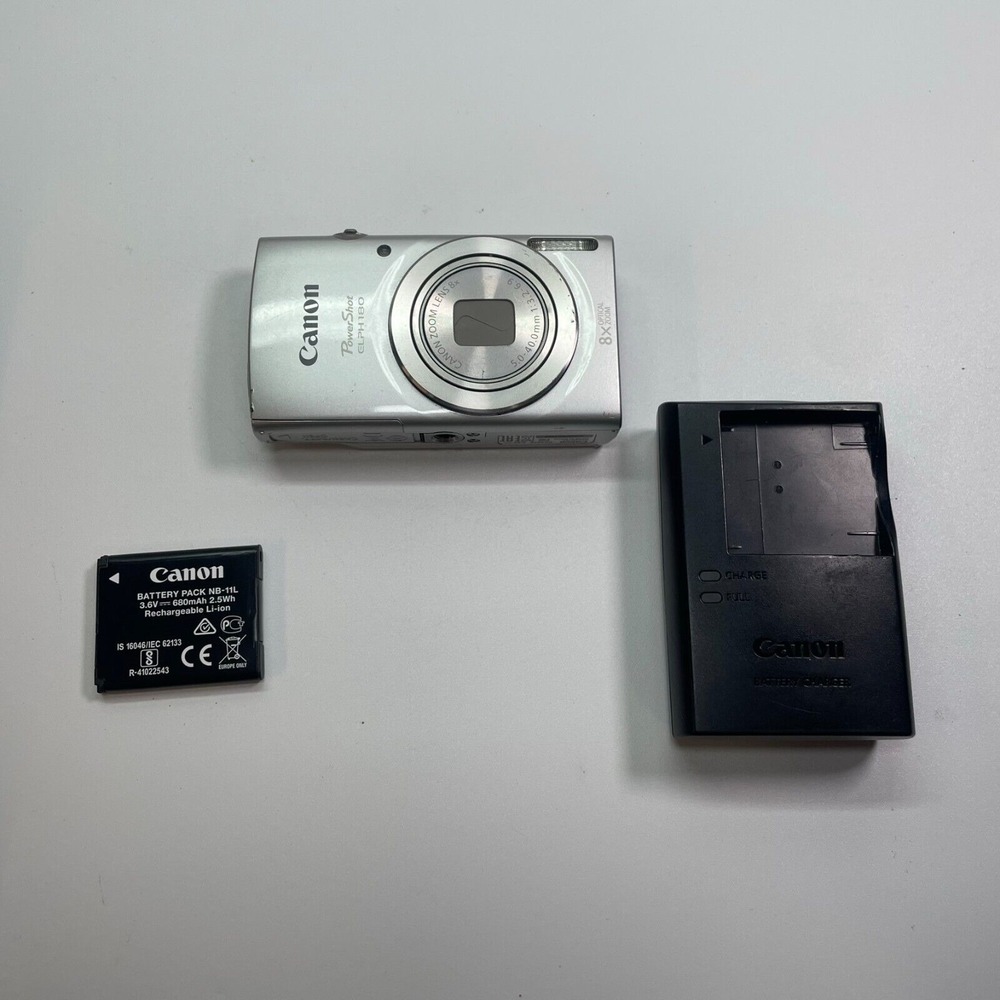 CANON PowerShot ELPH 180 DIGITAL CAMERA PC2275 8X ZOOM - Tested and Working!